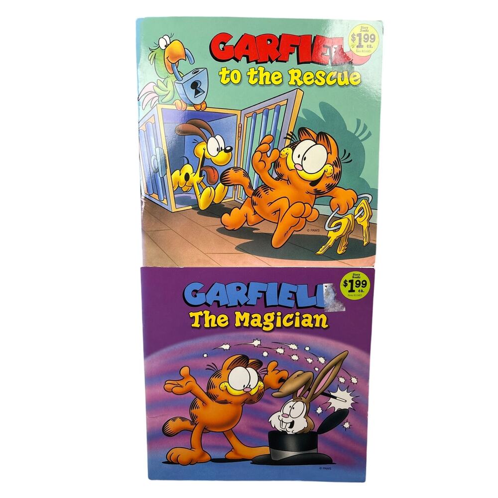 2002 Garfield to the Rescue and the Magician by Jim Davis & Jim Kraft 8x8 book